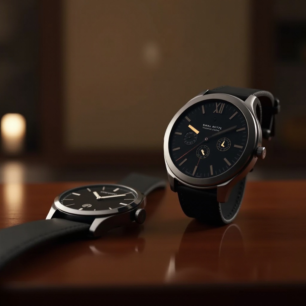 montre connectée avec aiguilles femme