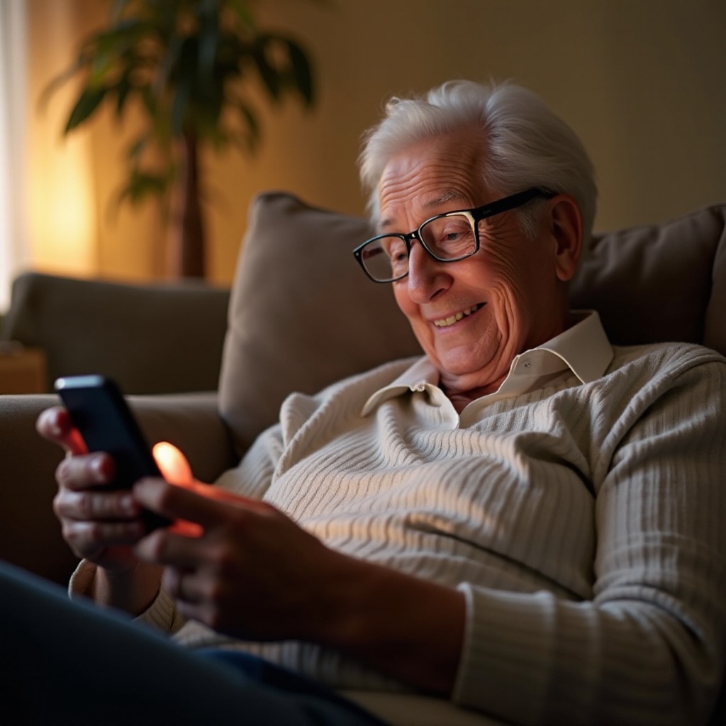 téléphone portable personne agée